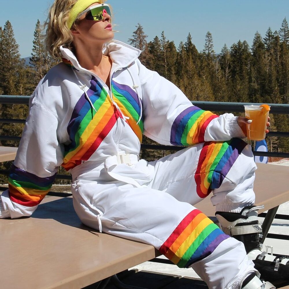 Tipsy Elves White Women's Sunrise Shredder Ski Suit